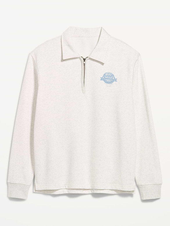 Collared Fleece Quarter-Zip Pullover