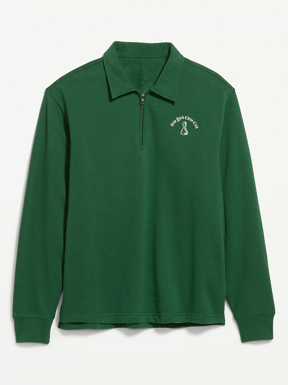 Collared Fleece Quarter-Zip Pullover