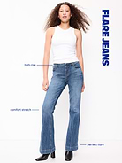 Image 5 of 8, High-Waisted Flare Jeans