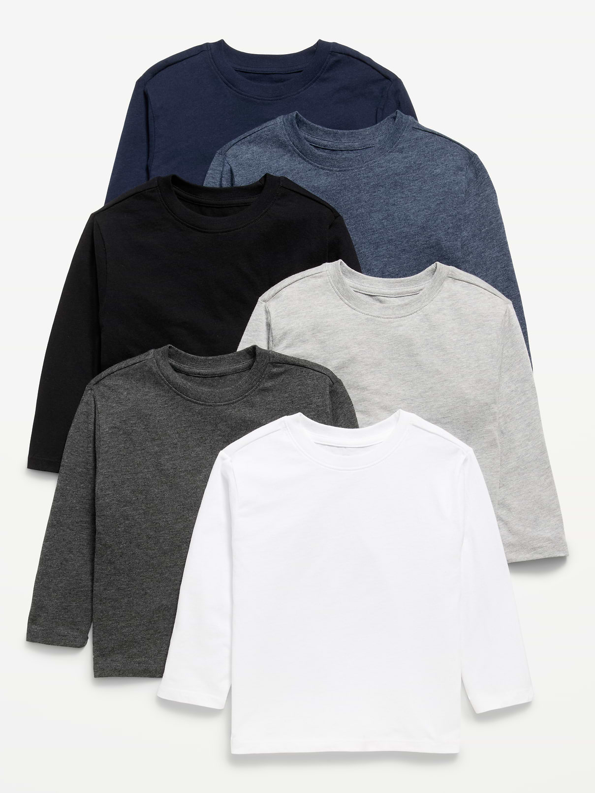 Image number 1 showing, Long-Sleeve T-Shirt 6-Pack for Toddler Boys