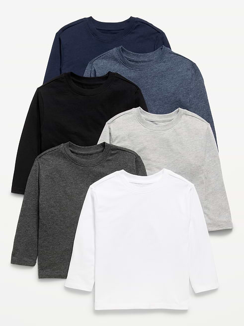 Long Long-Sleeve T-Shirt 6-Pack for Toddler Boys on clearance at Old Navy — 55% off