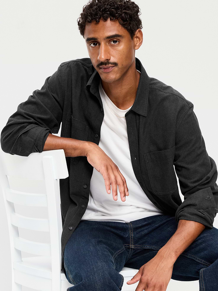 Image number 3 showing, Relaxed Long-Sleeve Flannel Pocket Shirt