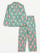 Image number 2 showing, Gender-Neutral Printed Flannel Pajama Pants Set for Kids