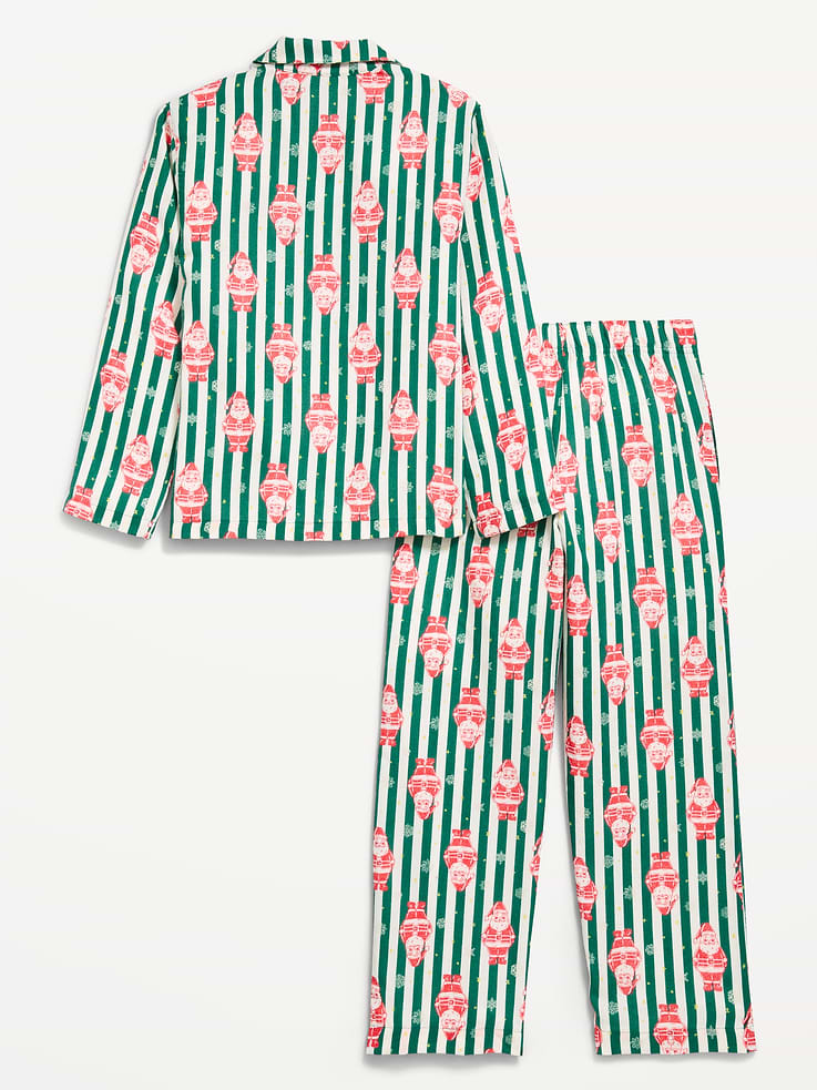 Image 2 of 3, Gender-Neutral Printed Flannel Pajama Pants Set for Kids