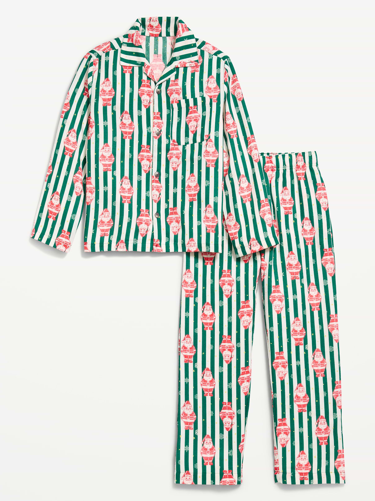 Image number 1 showing, Gender-Neutral Printed Flannel Pajama Pants Set for Kids