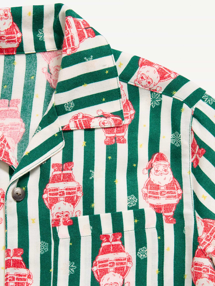 Image 3 of 3, Gender-Neutral Printed Flannel Pajama Pants Set for Kids