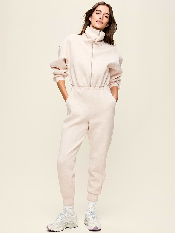 Bounce Fleece Long-Sleeve Jumpsuit