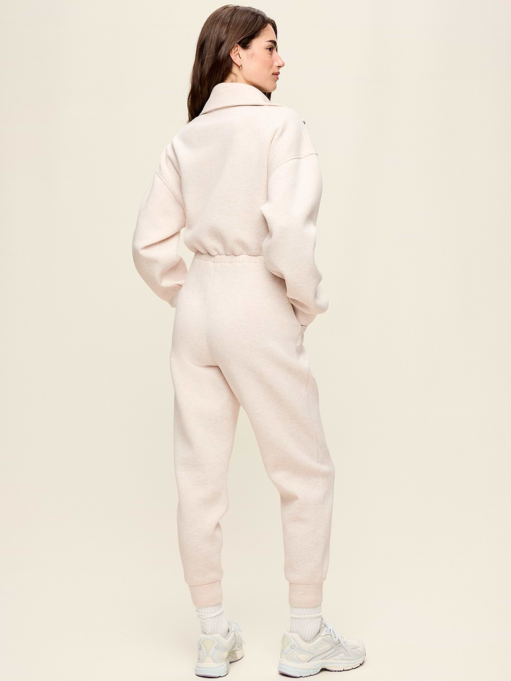 Image 2 of 9, Bounce Fleece Long-Sleeve Jumpsuit