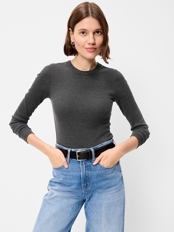 Snug Long-Sleeve Crew-Neck T-Shirt