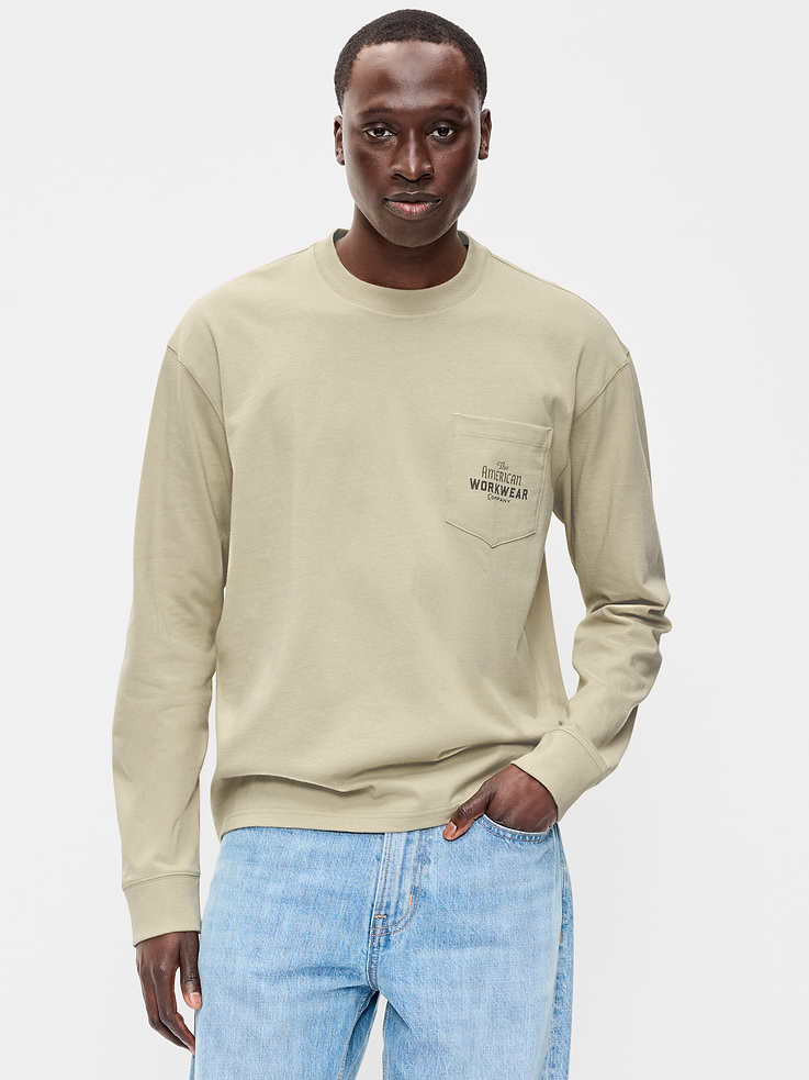 Image number 2 showing, Long-Sleeve Heavyweight Graphic T-Shirt