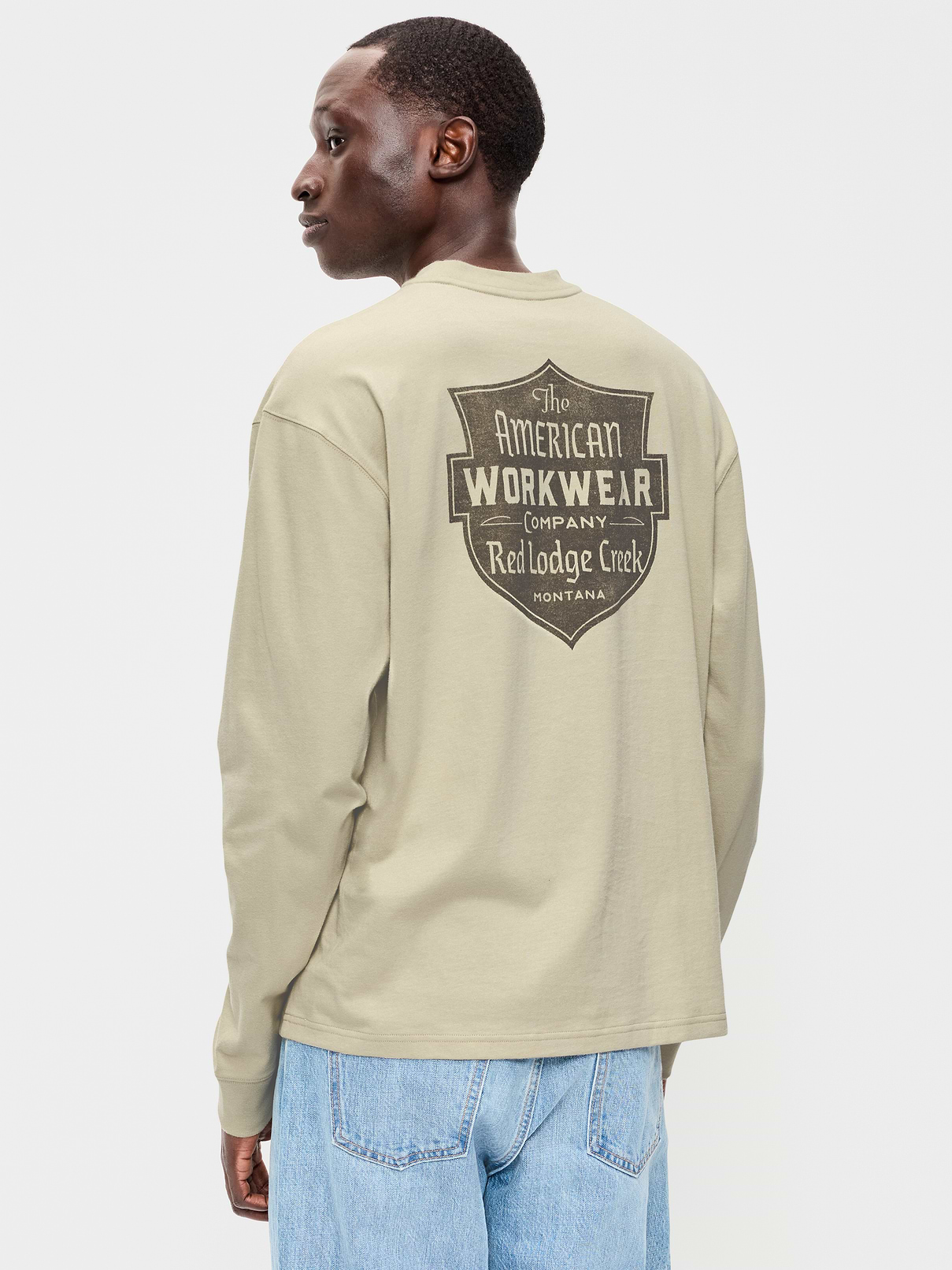 Image number 1 showing, Long-Sleeve Heavyweight Graphic T-Shirt