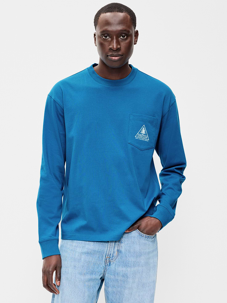 Image number 2 showing, Long-Sleeve Heavyweight Graphic T-Shirt