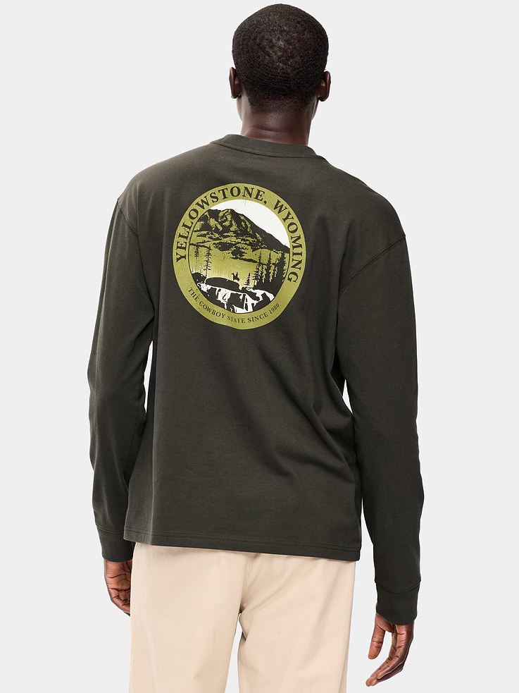 Image number 1 showing, Long-Sleeve Heavyweight Graphic T-Shirt