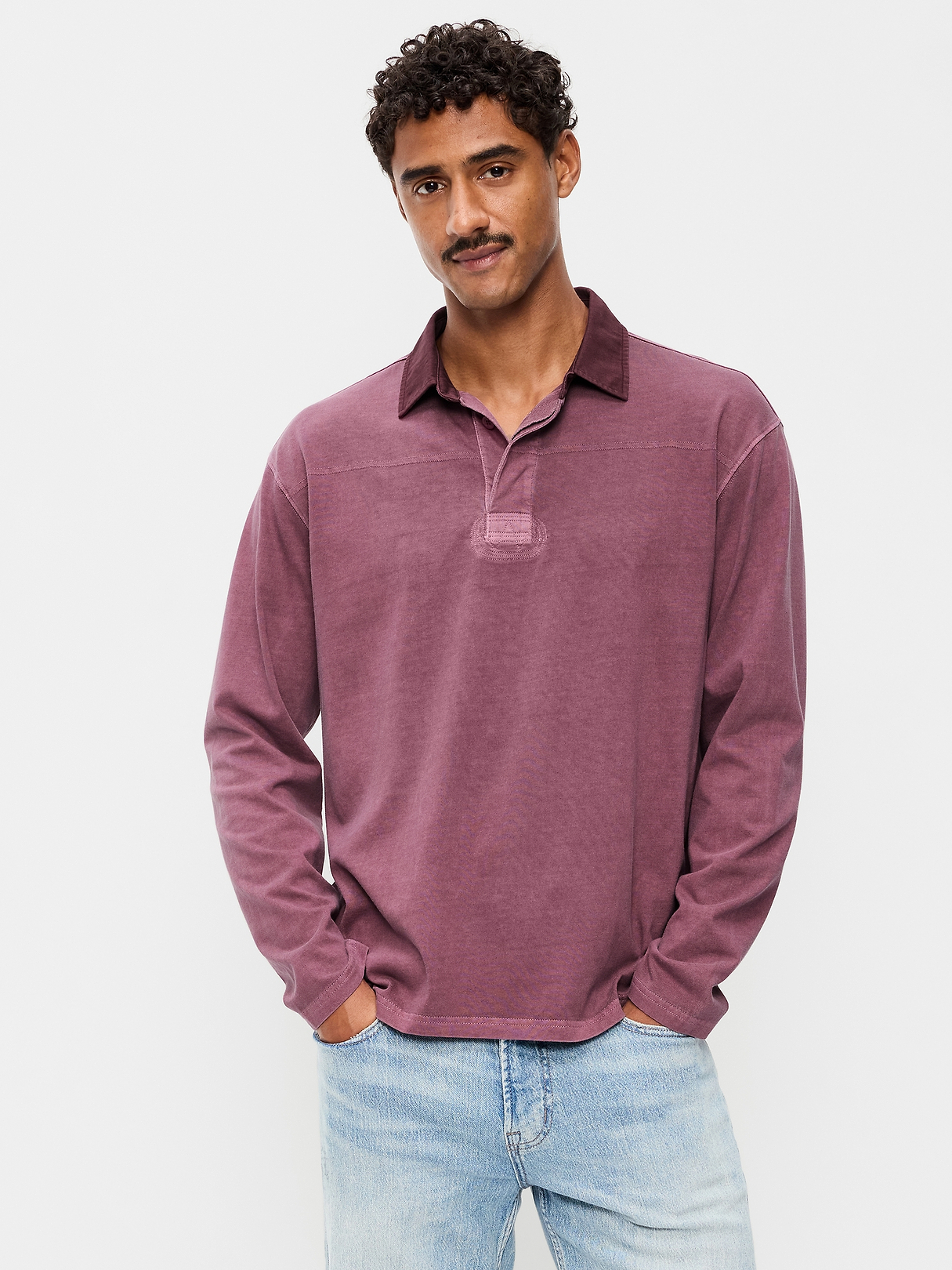 Long-Sleeve Rugby Polo | Old Navy