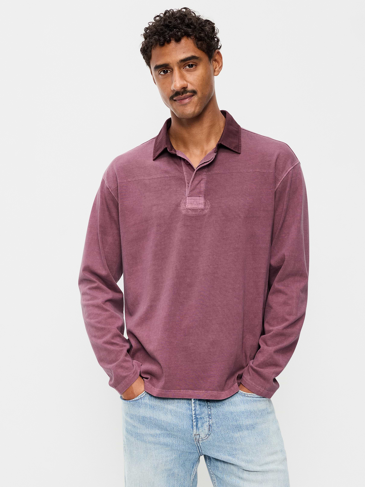 Image number 1 showing, Long-Sleeve Rugby Polo