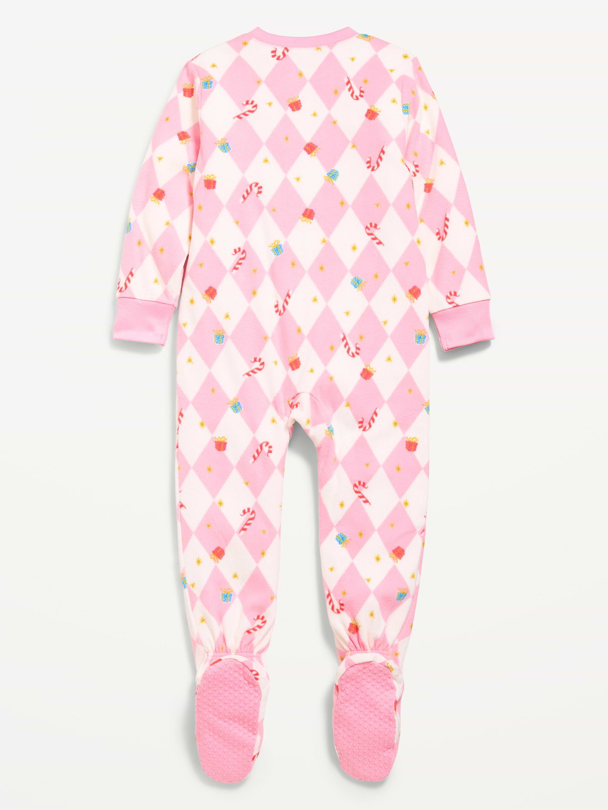 Image 2 of 2, 2-Way-Zip Microfleece Pajama One-Piece for Toddler & Baby