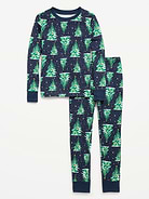 Image 1 of 2, crew neck, long sleeves, matching pajama bottoms, all-over print, Product #910358