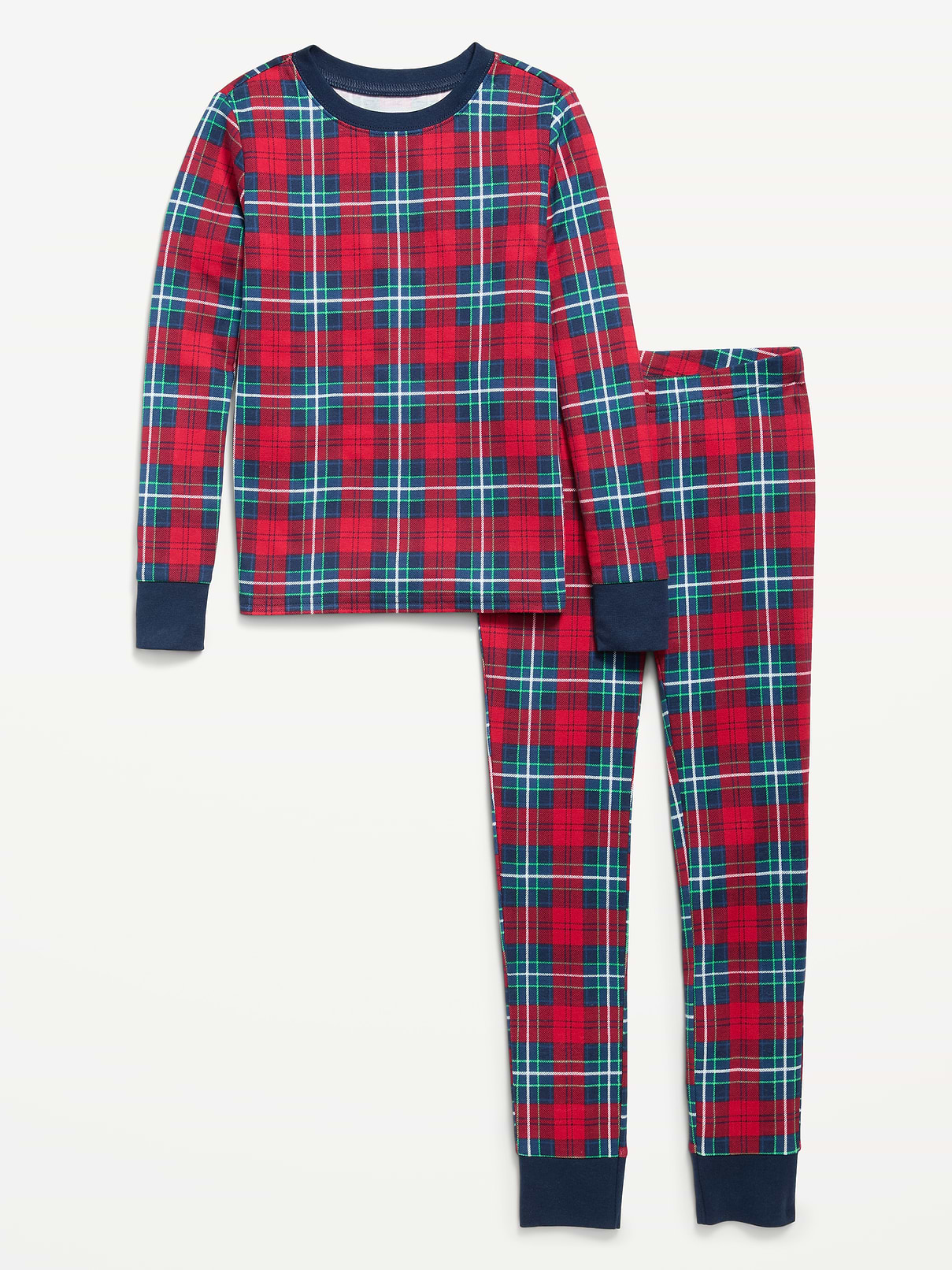 Image 1 of 2, crew neck, long sleeves, matching pajama bottoms, all-over print, Product #910358
