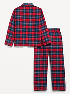 Image 2 of 3, Gender-Neutral Printed Flannel Pajama Pants Set for Kids