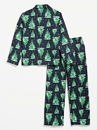 Image 2 of 3, Gender-Neutral Printed Flannel Pajama Pants Set for Kids
