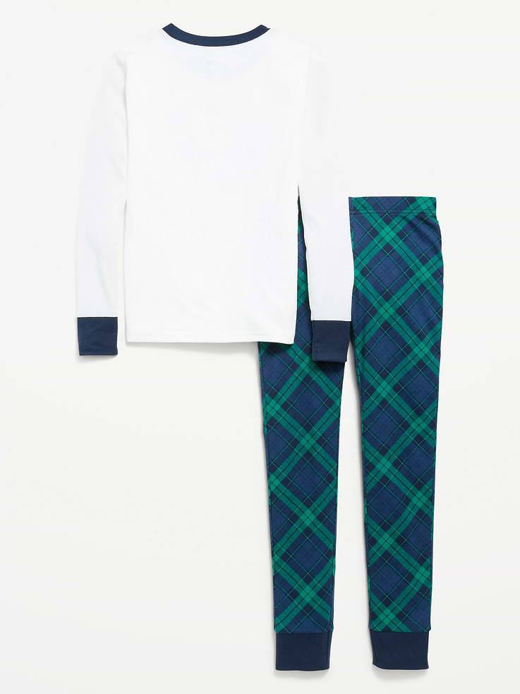Image 2 of 3, Gender-Neutral Snug-Fit Graphic Pajama Set for Kids