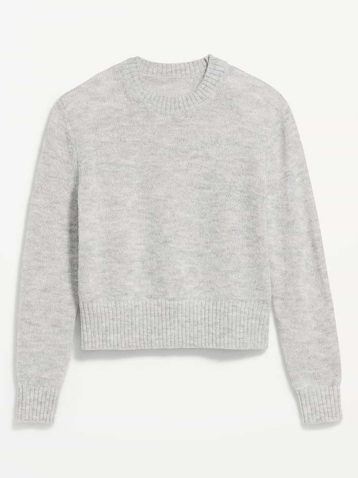 Image 4 of 5, Shrunken Cozy Crew-Neck Sweater