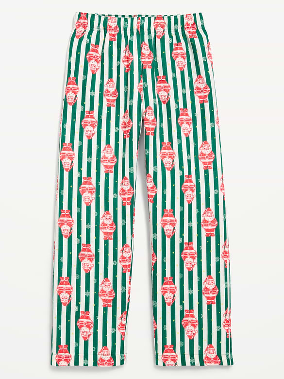 Gender-Neutral Printed Flannel Pajama Pants for Kids