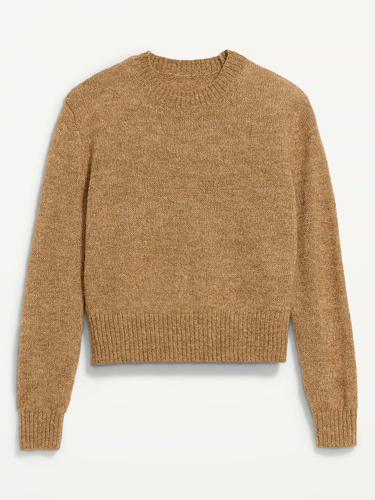 Image 4 of 5, Shrunken Cozy Crew-Neck Sweater