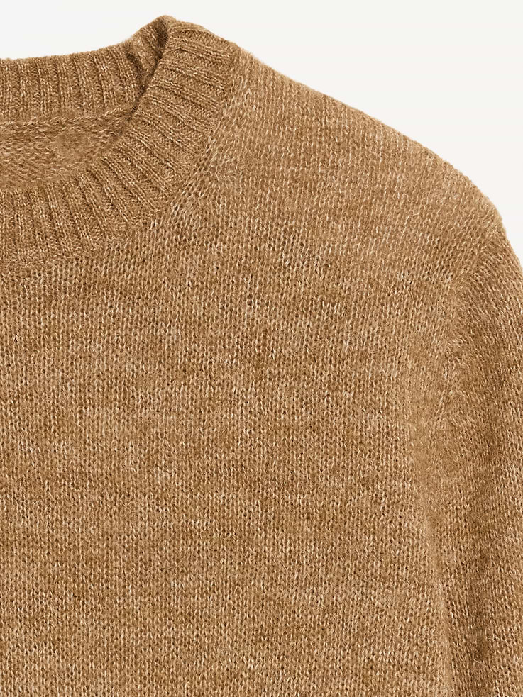 Image 5 of 5, Shrunken Cozy Crew-Neck Sweater