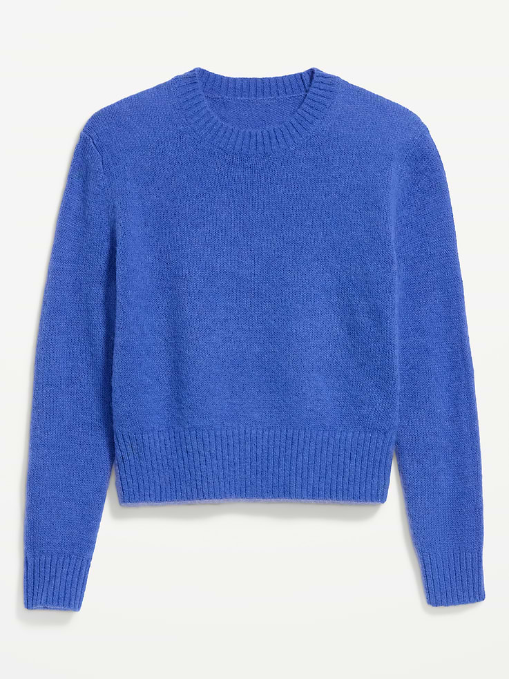 Image 4 of 5, Shrunken Cozy Crew-Neck Sweater