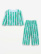 Image 2 of 2, Printed Waffle Knit Top and Pants Set for Toddler Girls
