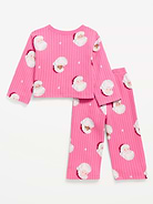 Image 3 of 5, Printed Waffle Knit Top and Pants Set for Toddler Girls