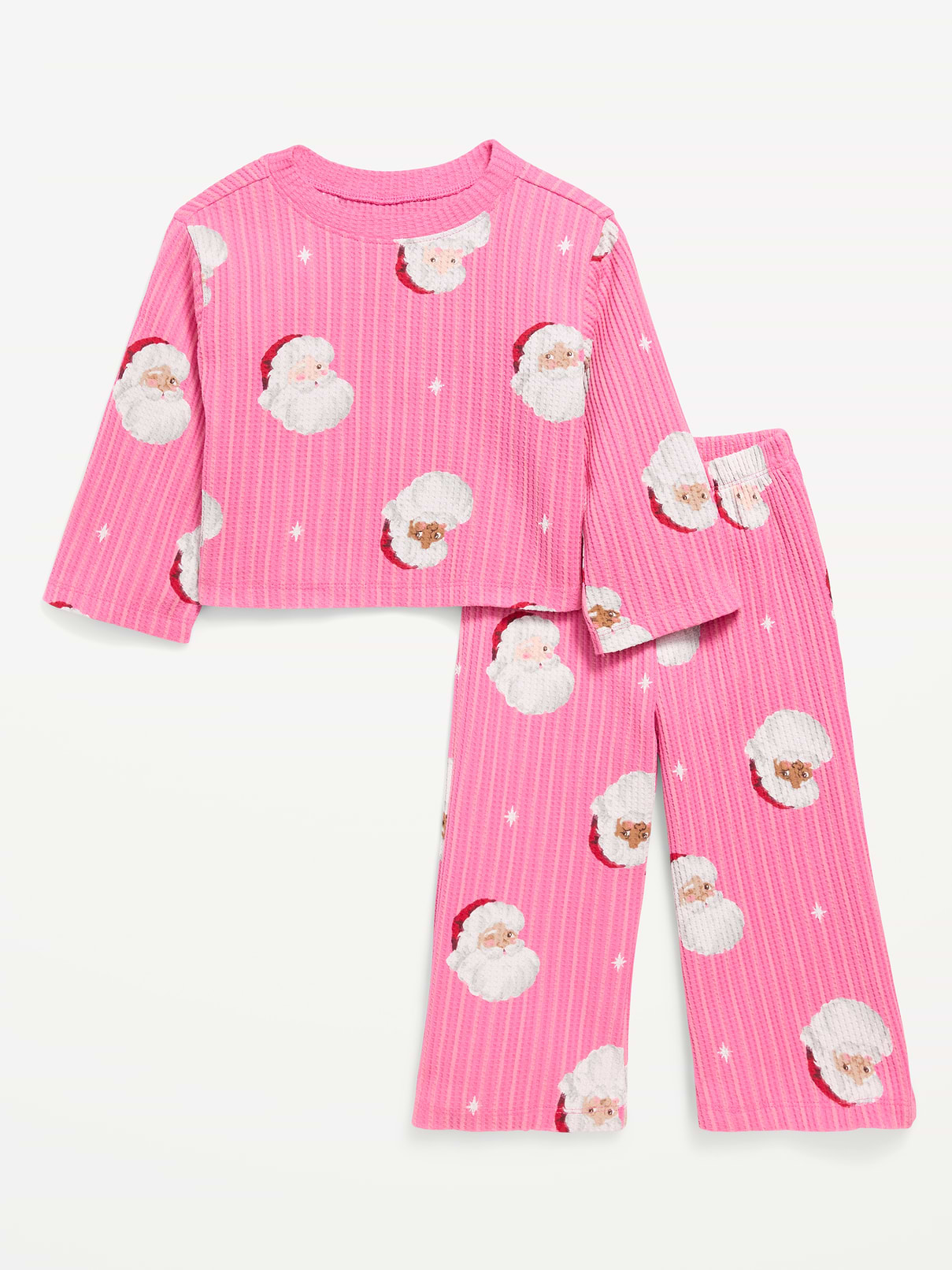Image 2 of 5, Printed Waffle Knit Top and Pants Set for Toddler Girls