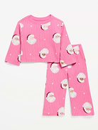 Image 2 of 5, Printed Waffle Knit Top and Pants Set for Toddler Girls