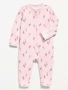 Image 1 of 1, crew neck, long sleeves, fold-over mittens at each sleeve, full-length reversible zipper, sewn-in feet, allover print, Product #1181801