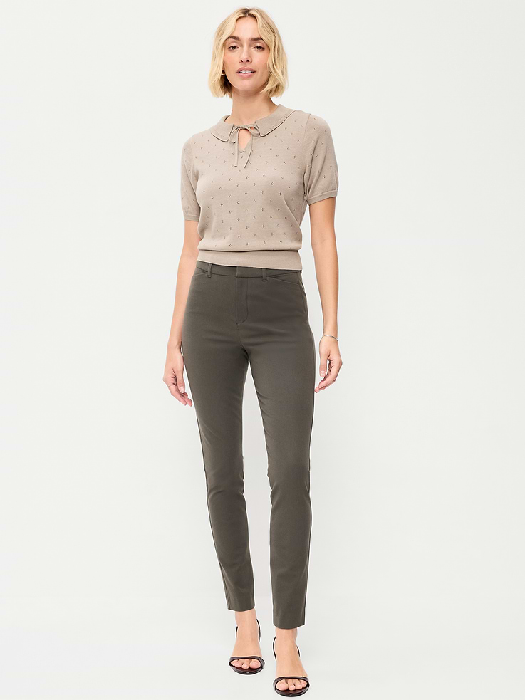 Image number 1 showing, High-Waisted Pixie Skinny Ankle Pants