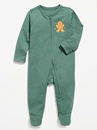 Image 1 of 1, crew neck, long sleeves, fold-over mittens at each sleeve, full-length reversible zipper, sewn-in feet, all-over print, Product #1181802