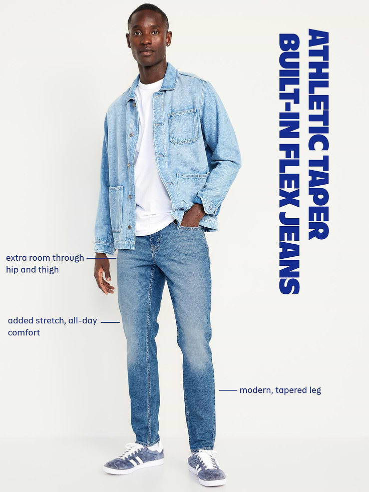 Image number 5 showing, Athletic Taper Built-In Flex Jeans