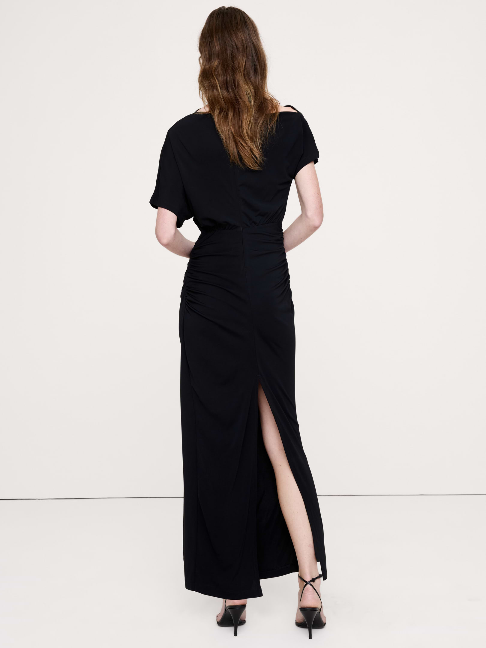 Image number 3 showing, Matte Jersey Draped Maxi Dress
