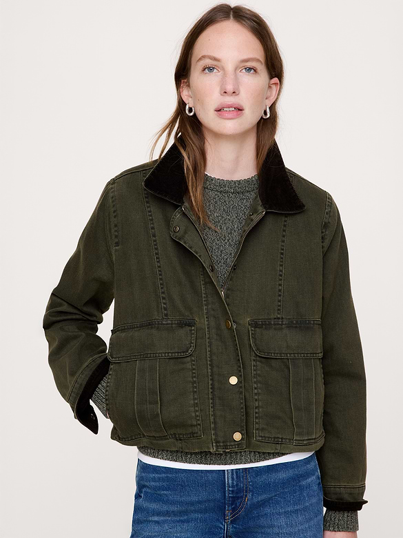 Veste trapèze en denim