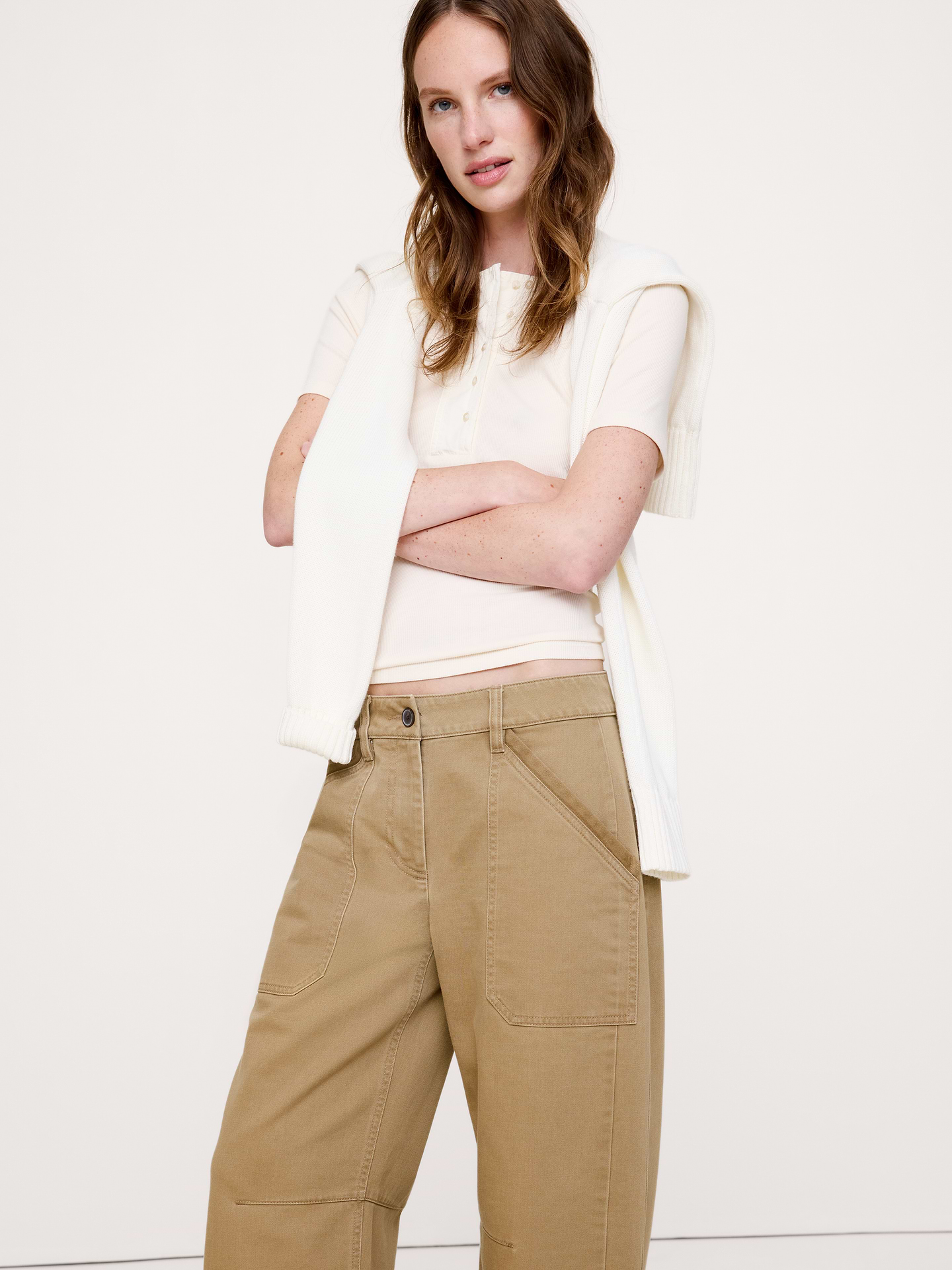 Image number 4 showing, Low-Rise Relaxed Utility Pant