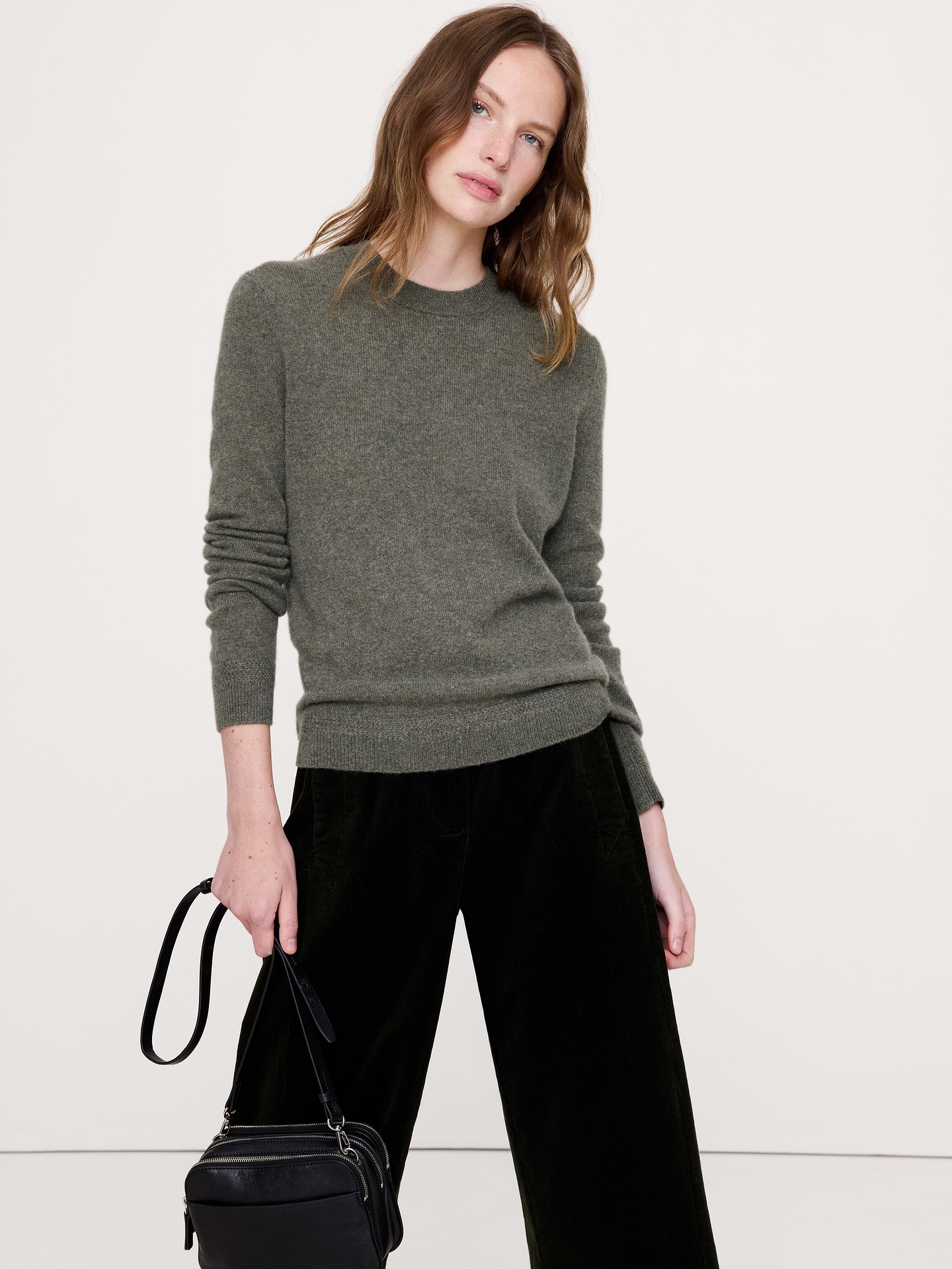 Image number 1 showing, Lightweight Cashmere Crew-Neck Sweater
