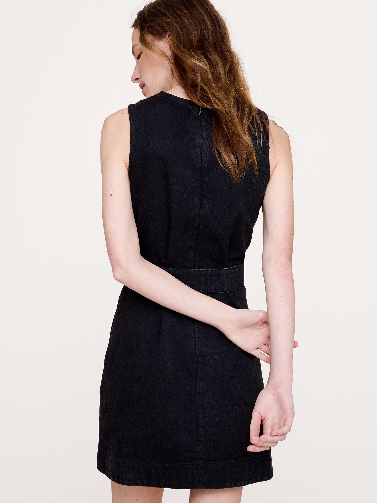 Image number 3 showing, Denim Side-Button Utility Dress