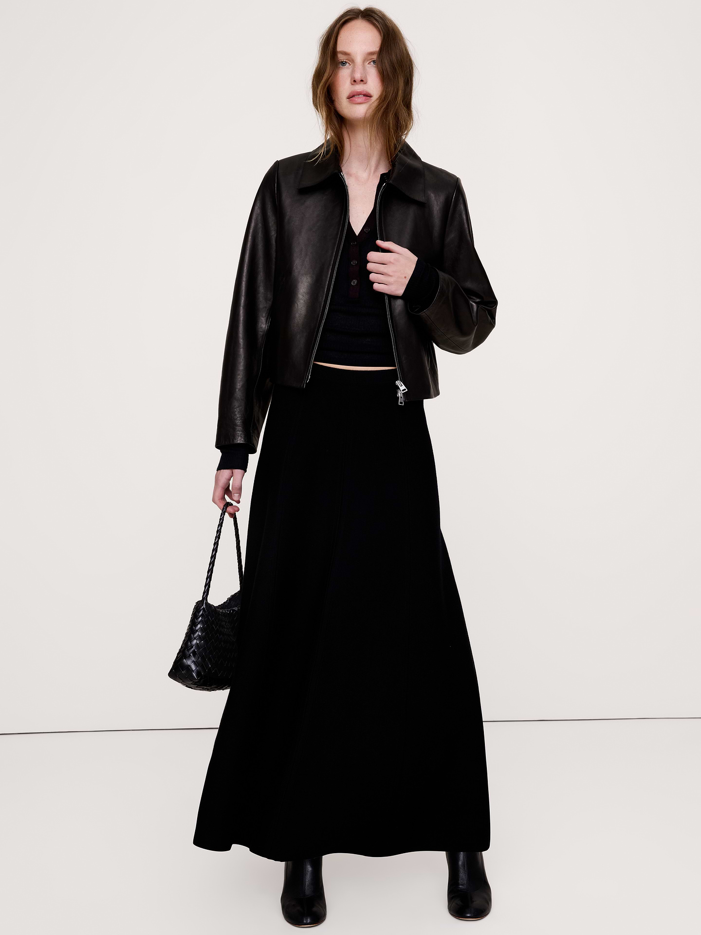 Image number 1 showing, Merino Maxi Sweater Skirt