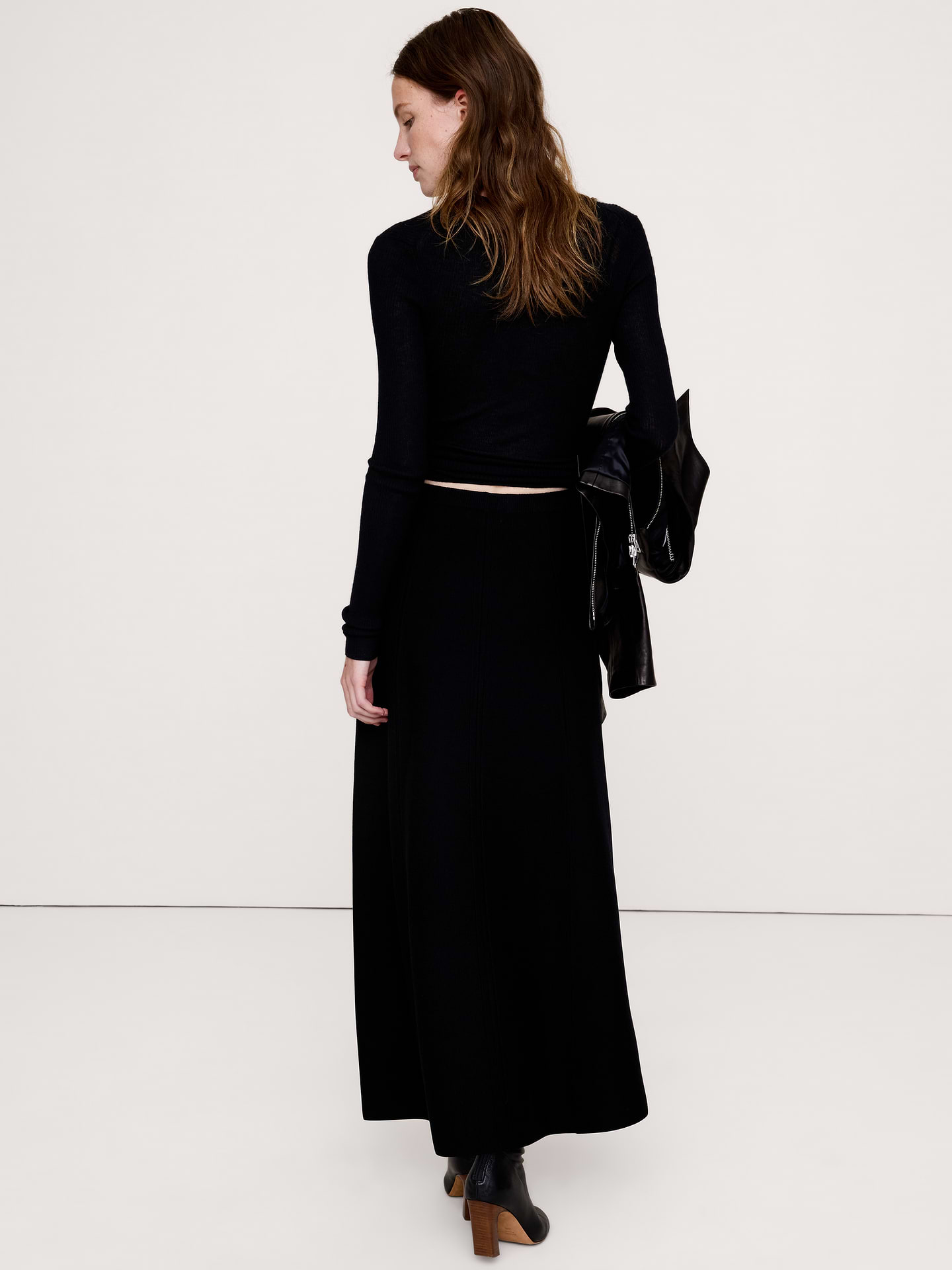 Image number 2 showing, Merino Maxi Sweater Skirt
