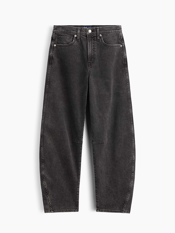 Image number 7 showing, High Rise Barrel Jeans