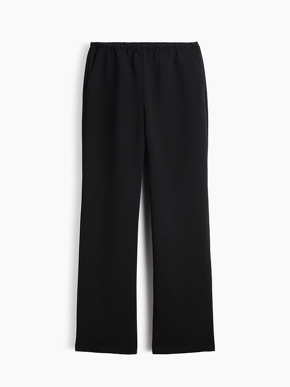 100% Recycled Pull-On Wide-Leg Pants
