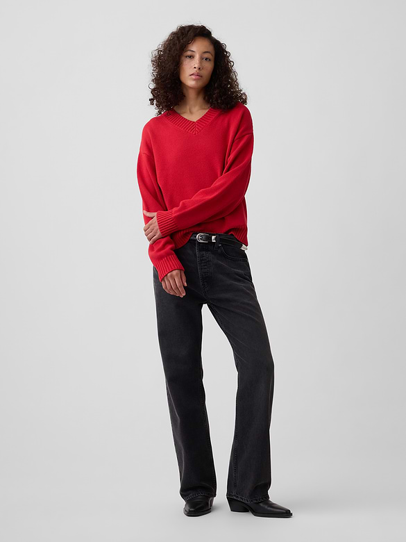 Oversized V-Neck Sweater