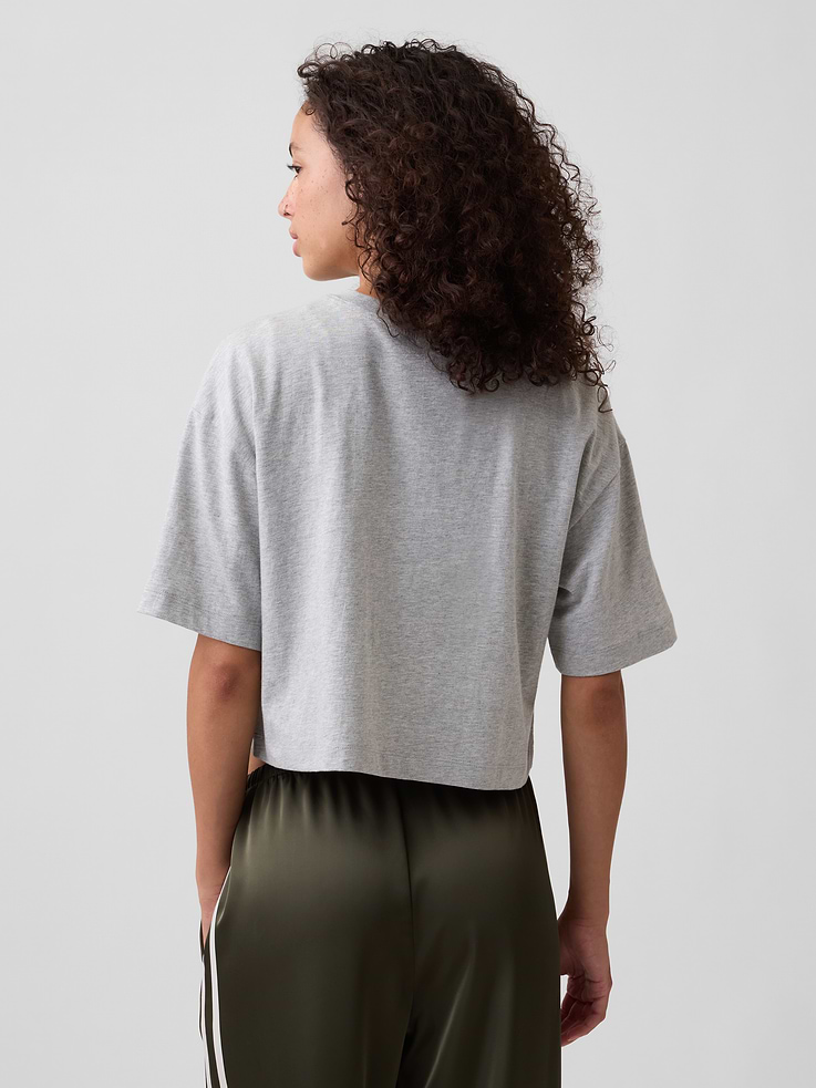 Image number 2 showing, Relaxed Cropped Crewneck T-Shirt