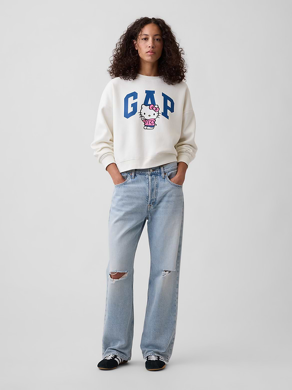 Oversized Wedge Crewneck Sweatshirt